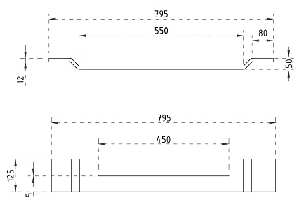 Полочка для ванны Abber AB-P060