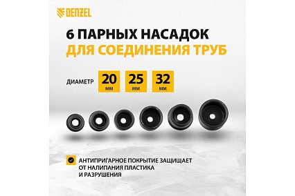 Аппарат для сварки пластиковых труб Denzel DWP-800, Х-PRO, 800 Вт 94207
