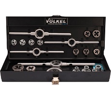 Набор плашек VOLKEL М3-М12 DINEN22568 HSS-G 19 предметов V49599