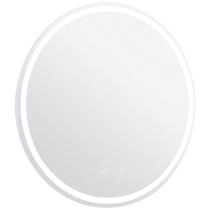 Зеркало Aquanet Оптима 70x70 см с подсветкой, антипар, часы 00304175