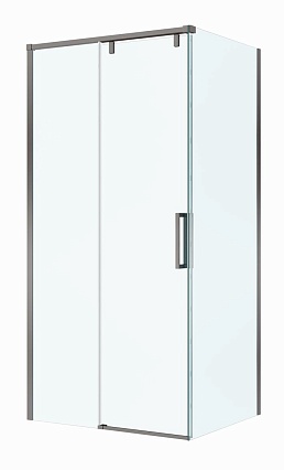 Душевой уголок BelBagno SOFT_CLOSE-1-AH-1-100/80-C-GM 100x80 прозрачный, оружейная сталь Душевой уголок BelBagno SOFT_CLOSE-1-AH-1-100/80-C-GM 100x80 прозрачный, оружейная сталь