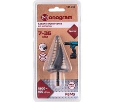 Сверло ступенчатое спиральное по металлу Special (7-36 мм; 11 ступеней; Р6М5) MONOGRAM 101-040