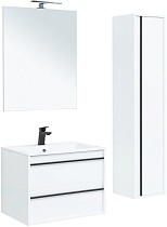 Зеркало Aquanet Lino 70 см белый матовый