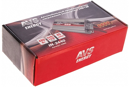 Конвертер AVS IN-2440 24/12 V 40 A 43899