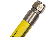 Гибкая подводка для газа DOUBLE-LIN гофрированная из нержавеющей стали, оплетка пвх, вр/вр 1/2", l=30 см LL8006 (1/2"х1/2")