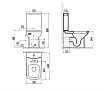 Бачок для унитаза Creavit Lara LR410-00SM00E-0000 черный матовый