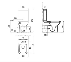 Бачок для унитаза Creavit Lara LR410-00SM00E-0000 черный матовый