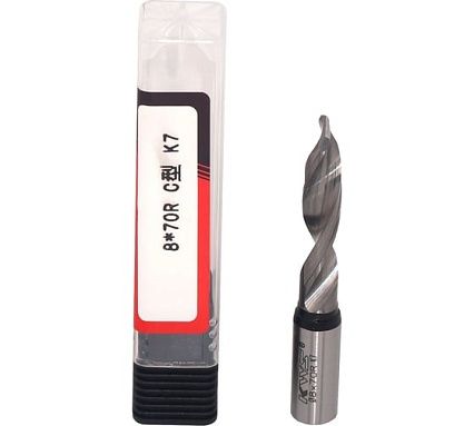 Сверло монолитное для сквозных отверстий KWS HWМ 8х70 R K7 ZFG0D0001