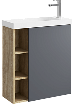 Тумба с раковиной Aqwella 5 stars Alba 60 см правая, дуб давос