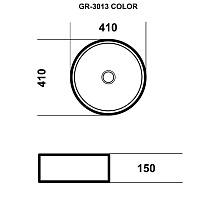 Раковина Grossman Color GR-3013BRM 41 см коричневый матовый