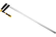 Столярная F-образная струбцина Deli dl111280 800x120 мм, максимальное усилие зажима 2000 Н, резьба 12 мм, штанга 5 мм 112043