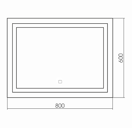 Зеркало Silver Mirrors Livia neo 80x60 см с подсветкой