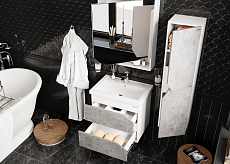 Мебель для ванной Onika Фридом 60 см белый/бетон