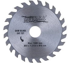 Диск ТСТ по дереву 85x15x1.2x0.8 мм, 24Т для циркулярной мини-пилы М200 Messer 10-40-851