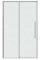 Душевая дверь Grossman Galaxy 100x195 шиншилла, хром 100.K33.01.100.10.02