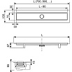 Душевой лоток TECElinus 15100089 80 см с решеткой "straight"