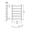 Полотенцесушитель водяной Domoterm Лаура П6 500x800, хром