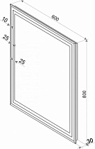 Зеркало Континент Пронто Люкс LED 60x80 см с подсветкой ЗЛП154