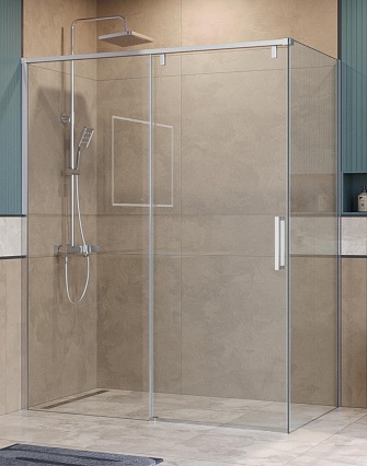 Душевой уголок BelBagno SOFT_CLOSE-1-AH-1-160/80-C-Cr 160x80 прозрачный, хром Душевой уголок BelBagno SOFT_CLOSE-1-AH-1-160/80-C-Cr 160x80 прозрачный, хром