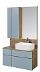 Мебель для ванной Акватон Мишель 100 см, ЛВДСП, раковина Mila, дуб рустикальный, фьорд