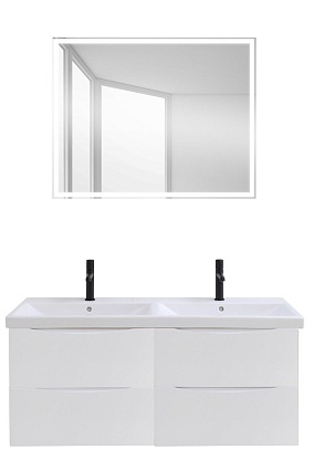 Мебель для ванной BelBagno Marino 120 см, высота 55 см Bianco Lucido