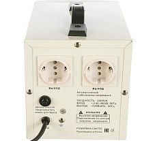 Стабилизатор напряжения Powerman 1ф 2 кВА AVS 2000 D 1192184
