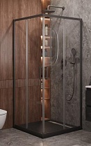 Душевой уголок Cezares MOLVENO-A-2-90-C-GM-IV 90x90 прозрачный, оружейная сталь