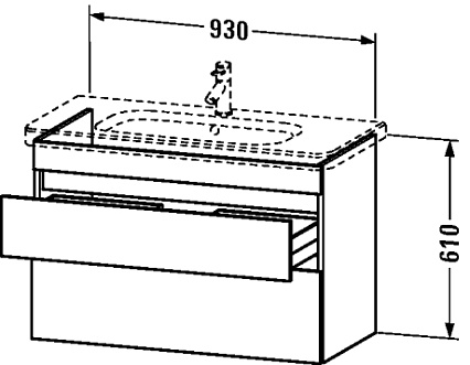 Тумба с раковиной Duravit Durastyle 100