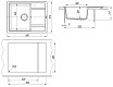 Кухонная мойка Florentina Липси 65 см, шампань FS