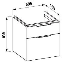 Мебель для ванной Laufen Kartell 60 см 2 ящика, белый