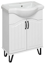 Тумба с раковиной Runo Марсель 65 см белый