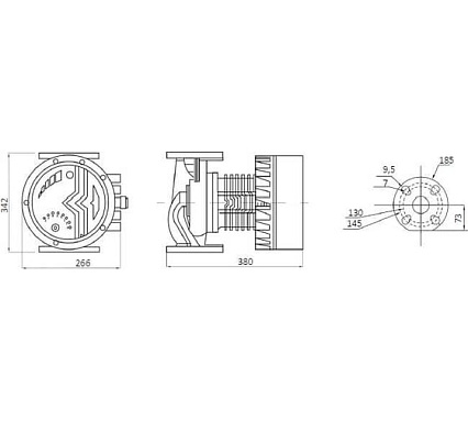 Насос циркуляционный SHINHOO MEGA S 65-12F 230V /18/ 71121008
