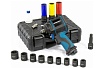 Гайковёрт пневматический ударный Gross G985K2, 1/2", 610Нм 9000 об/мин, с набором 17 предметов 57445