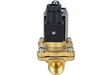 Электромагнитный клапан DN.ru двухходовой VS2W-300V-NO Ду15 Ру10 латунь, VITON 24В DC D130-01781