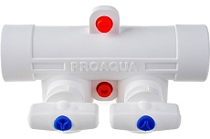 Коллектор PRO AQUA PP-R с 2 выходами, белый, ШК 25-20 PA6710208Pb