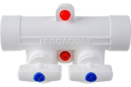 Коллектор PRO AQUA PP-R с 2 выходами, белый, ШК 25-20 PA6710208Pb
