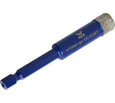 Коронка алмазная с воском по керамограниту PRO 12 мм, 1/4&quot; HEX KEOS DC12SKT