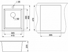 Кухонная мойка Granula GR-4201 41.5 см графит