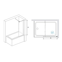 Шторка для ванны RGW Screens SC-052 60x150 прозрачное