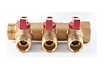 Коллектор с шаровыми кранами PROFACTOR в/н 3/4" х 3 вых 1/2"нар PF MV 264.3