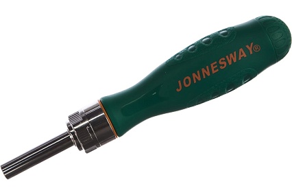 Трещоточная отверточная рукоятка с набором бит Jonnesway DR0107S