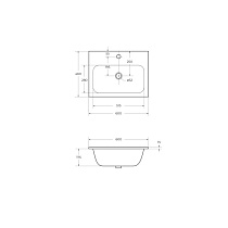 Раковина Cezares 60 см CZR-NAT-60-LVB