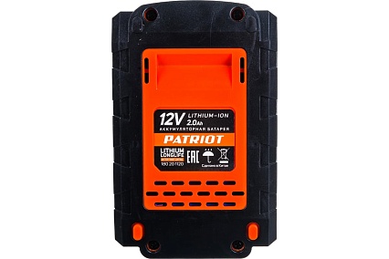 Аккумулятор PB BR 12V Li-ion ES 2.0Ah Patriot 180201120
