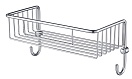 Полка Timo Nelson 150081/00 chrome с крючками