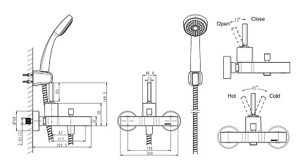 Смеситель для ванны Bravat Spring F679113C-B