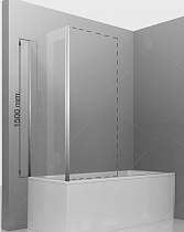 Боковая перегородка RGW Z-052 70x150 хром, прозрачное