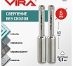 Коронка алмазная VIRA по керамике 6 мм, 2 шт, трехгранный хвостовик 559537