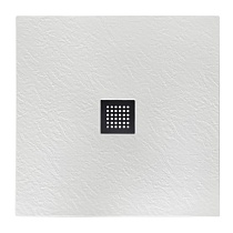 Поддон для душа BelBagno TRAY-MR-UNO-A-80-35-W-NO 80x80 белый, накладка черный