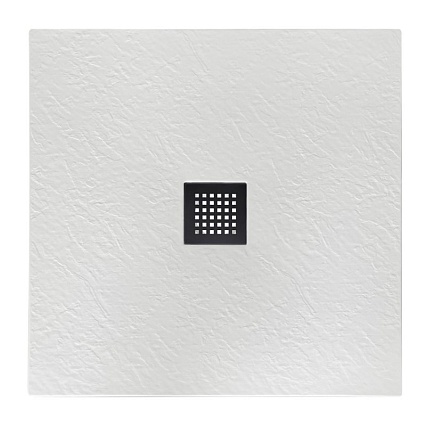Поддон для душа BelBagno TRAY-MR-UNO-A-80-35-W-NO 80x80 белый, накладка черный