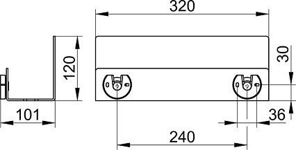 Полка Keuco Universal 24952370000 черный матовый